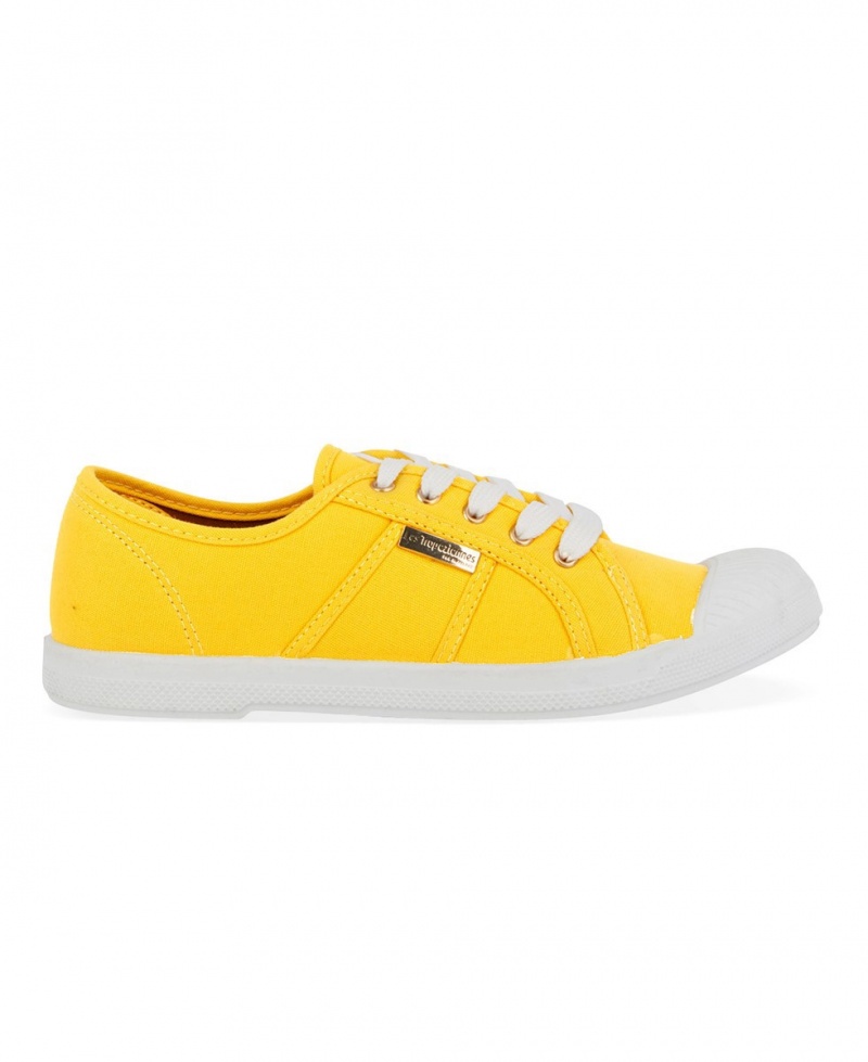 Tennis toile Les Tropeziennes CLORUNI Jaune Femme|YNLU-61089280